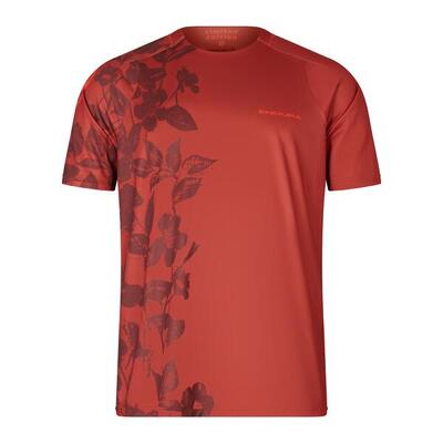 Endura botanic ltd bedrukt s/s t-shirt steenrood