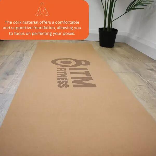 ITM Fitness Premium Cork Yoga Mat (183cm) – High-Performance Grip 7/7