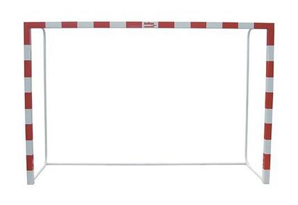Set de 2 buts métalliques mobiles pour futsal/handball 80x80 mm, tube rond 33 mm