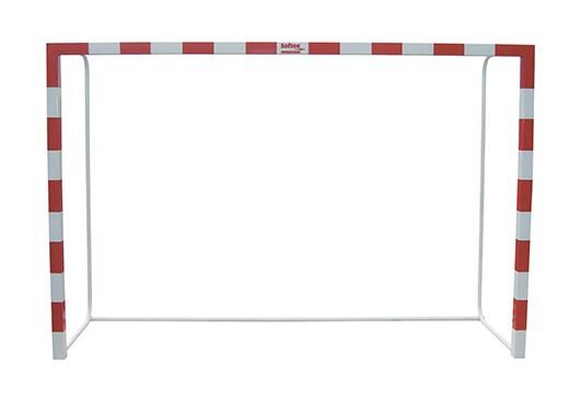 Set de 2 buts métalliques mobiles pour futsal/handball 80x80 mm, tube rond 33 mm