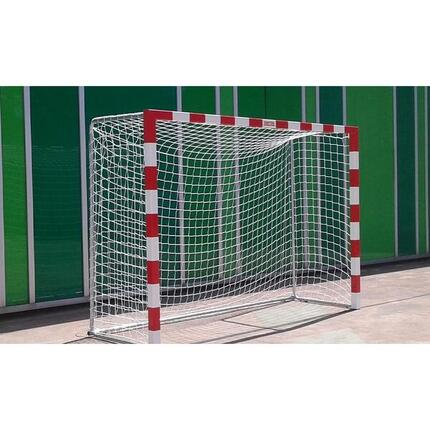 Set de 2 buts handball/futsal mobiles aluminium 80x80 mm