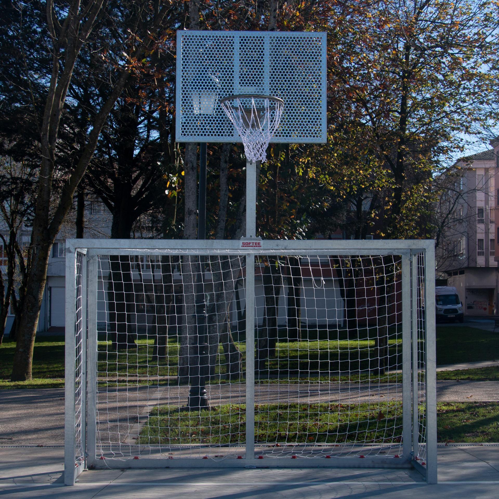 Set But de Futsal/Handball Galvanisé - Support Panier Multicolore 1/1