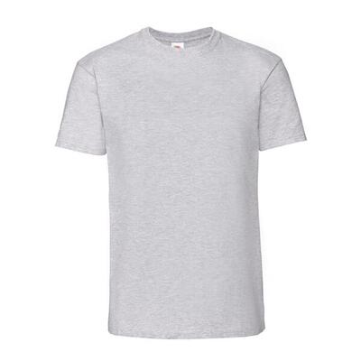 T-shirt fruit of the loom iconische 195 premium tees volwassen gris