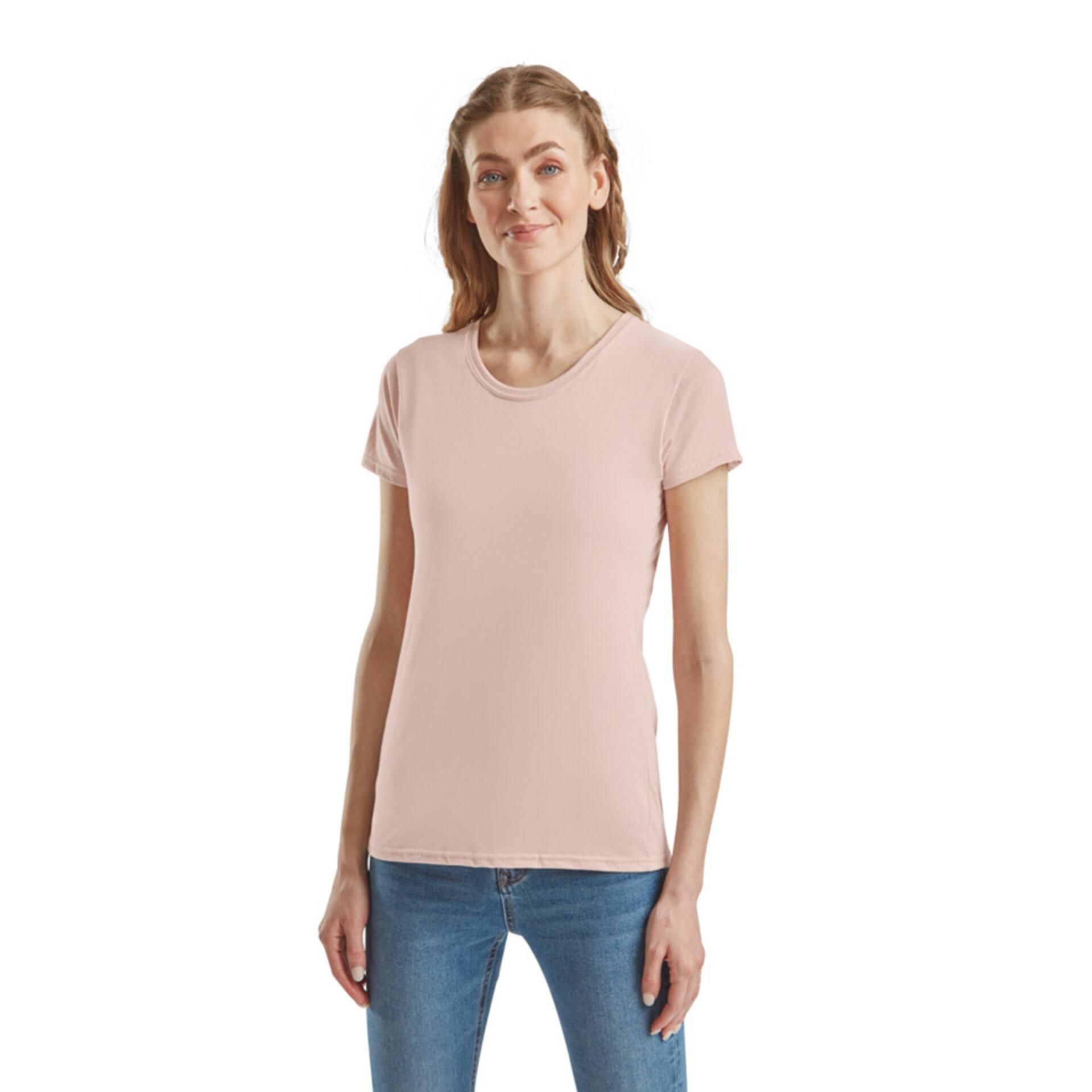 Fruit Of The Loom Iconic 150 T T-shirt femme Rose Ballet 1/7