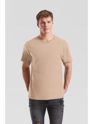 T-shirt fruit of the loom iconische 195 premium tee volwassen - cashmere beige
