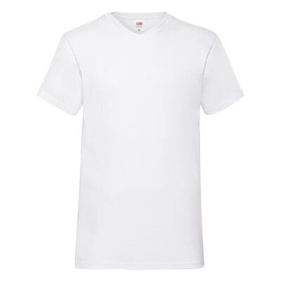 Camiseta fruit of the loom valueweight t-shirt met v-hals adulto blanco