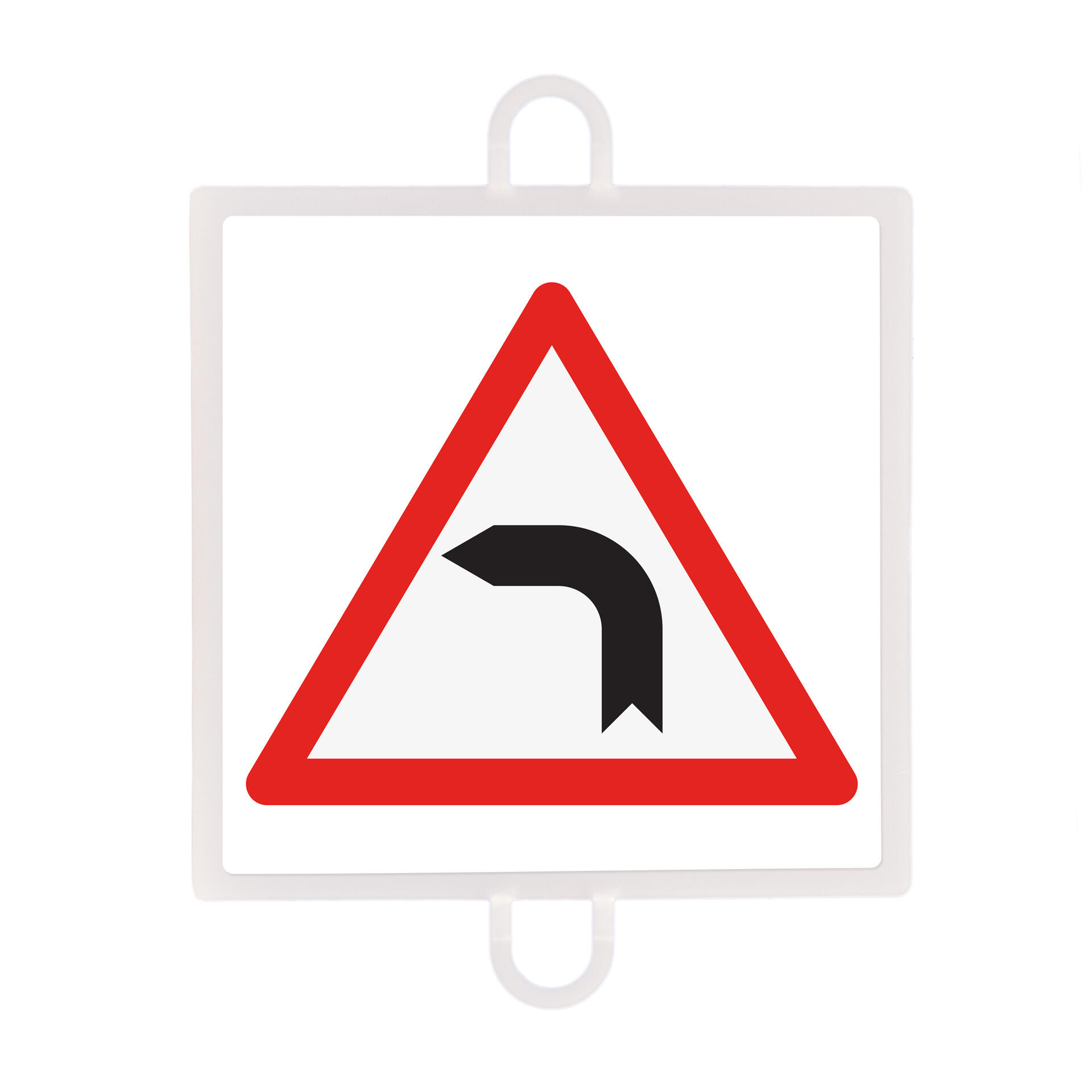 Placă semnalizare trafic - curbă stânga 23,5x23,5 cm
