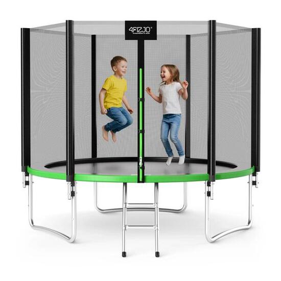 Trampoline ronde CLASSIC 10FT 312 cm avec échelle, filet de protection extérieur