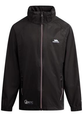 Trespass qikpac x - unisex kinderpackaway jkt zwart / carbon 5/6