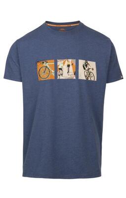 Trespass kooten - casual herenshirt met print indigo tone marl