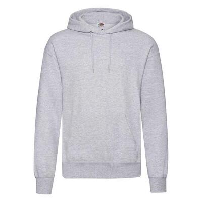Sweatshirt fruit of the loom klassiek volwassen grijs met capuchon