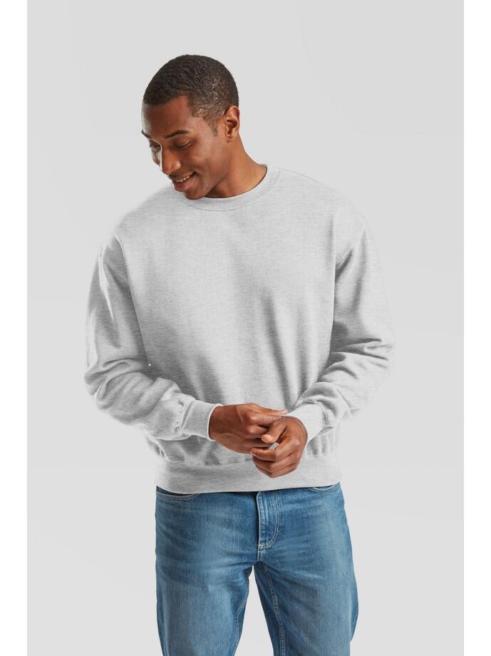 Sudadera Fruit Of The Loom Supercotton Adulto Gris con cremallera 1/7