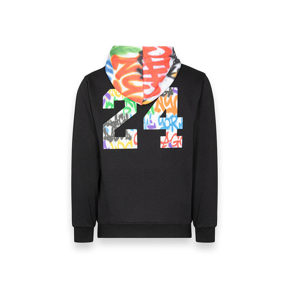 Hoodie da bambino full zip graffiti street con maxi 24 3/3