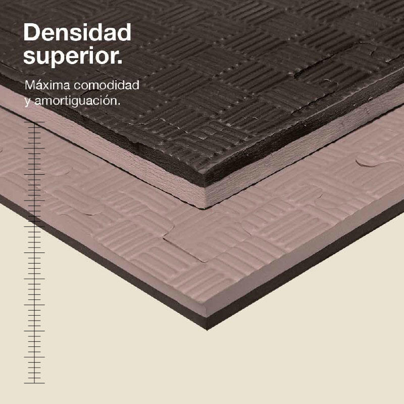 JOWY Tatame Puzzle 2,5 cm 100x100 cm – Alta Densidade Preto/Cinza 2/6