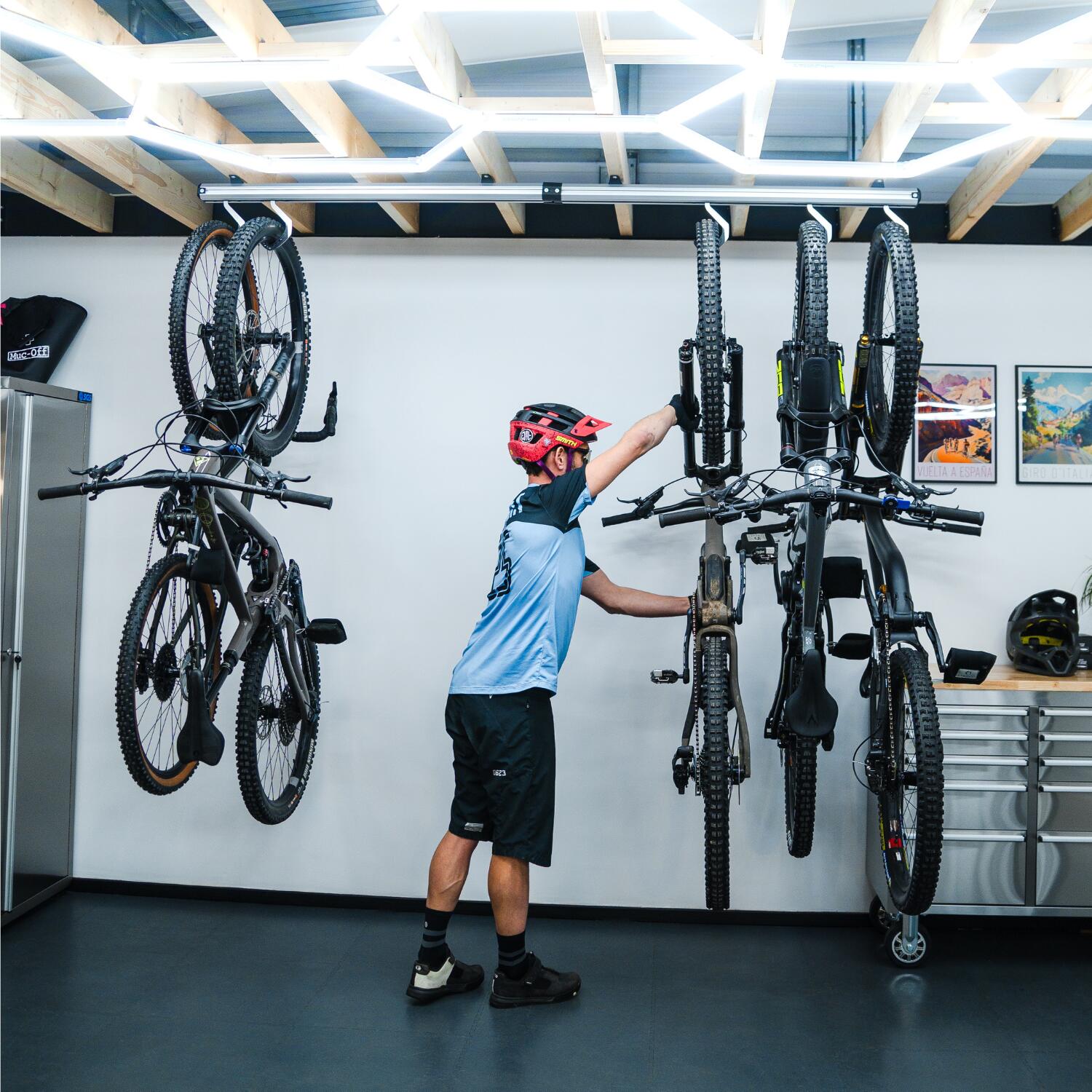 Stashed Spacerail Ceiling Mounted Bike Rack for 4 Bikes | Decathlon