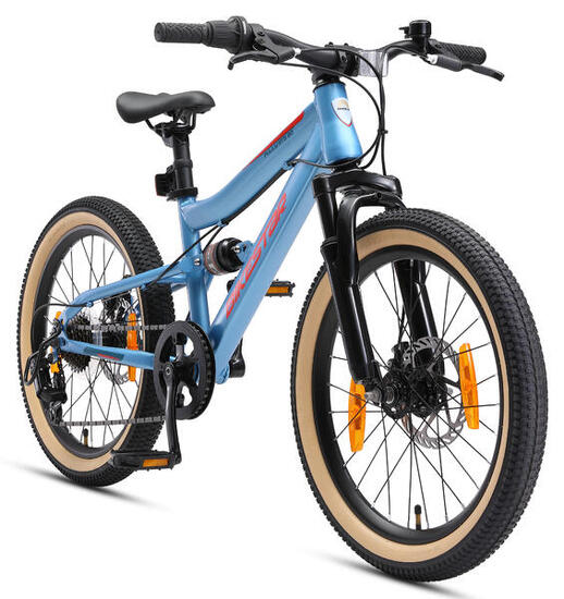 VTT 20" vélo enfant 6 ans, tout suspendu, 7 vitesses, frein à disque