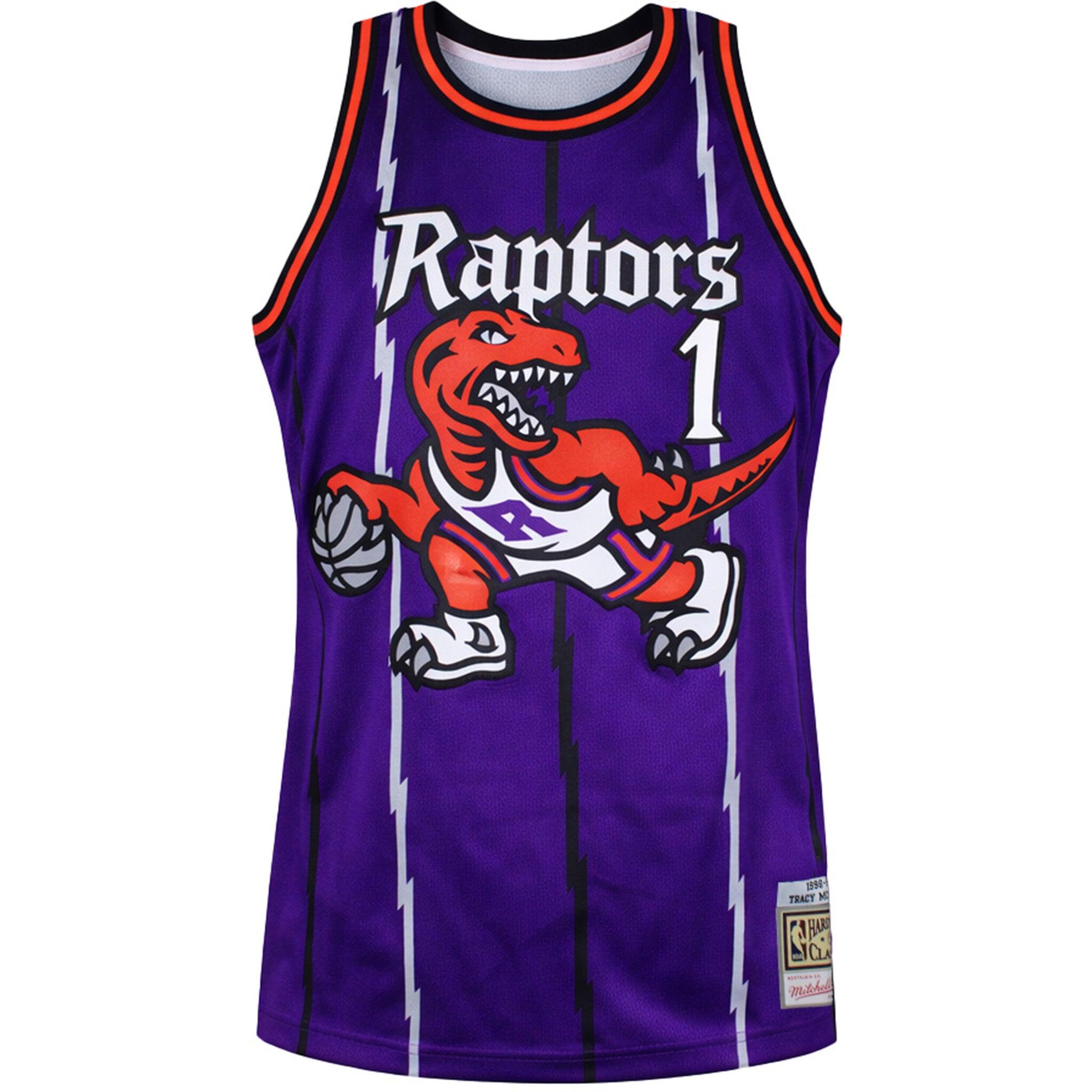Mitchell & Ness NBA Toronto Raptors 1 McGrady Mens Purple Vest 