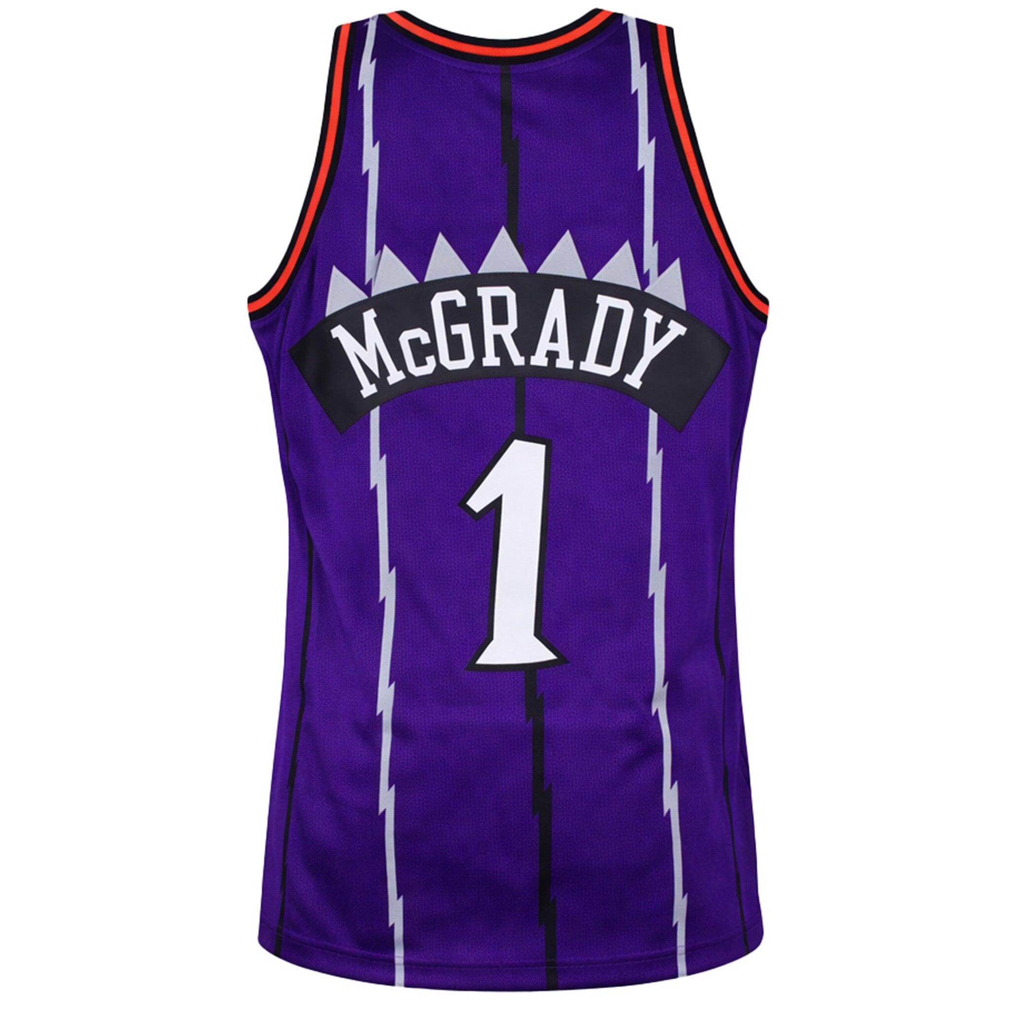 Mitchell & Ness NBA Toronto Raptors 1 McGrady Mens Purple Vest 
