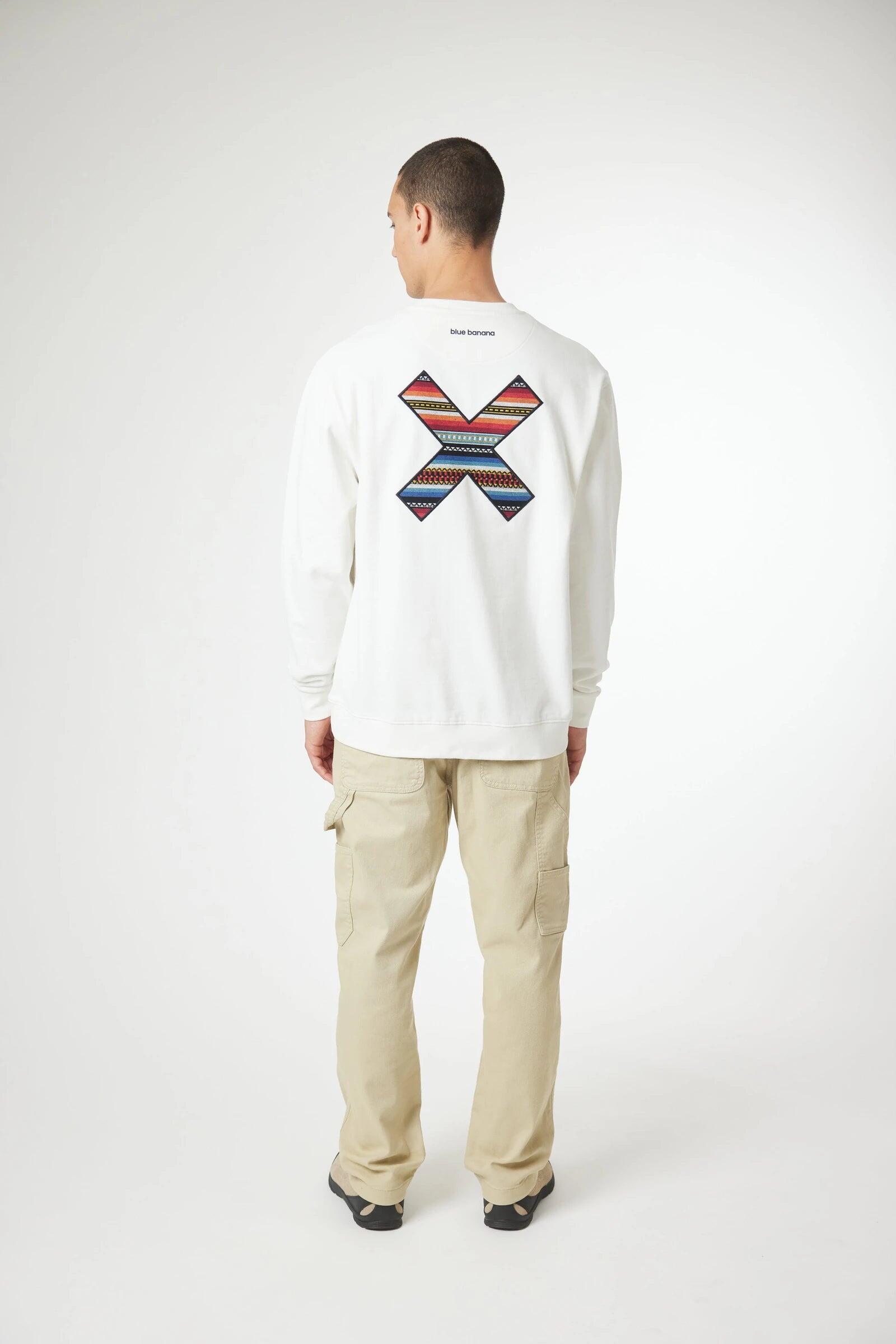 Sudadera Blue Banana Blanco Roto de Algodón 100% Orgánico 2/6