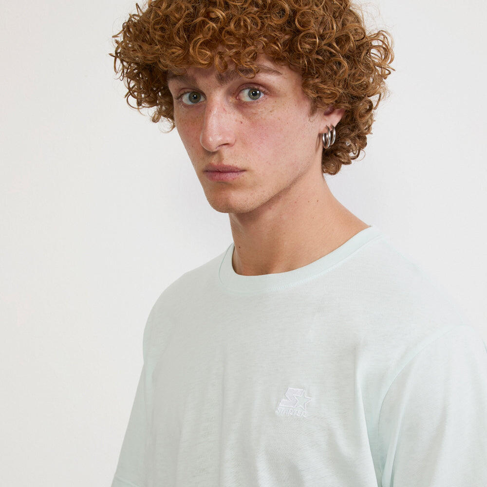 T-shirt Iconic ricamata CELESTE CHIARO 3/7
