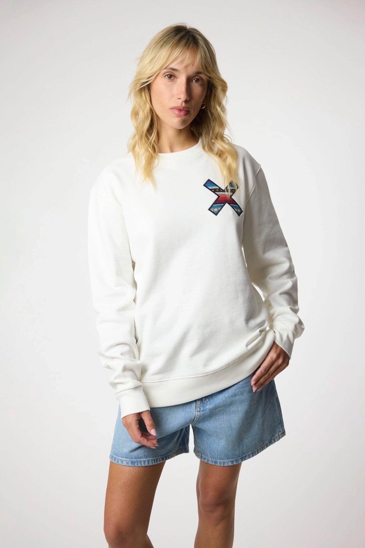 Sudadera Blue Banana Blanco Roto de Algodón 100% Orgánico 4/6