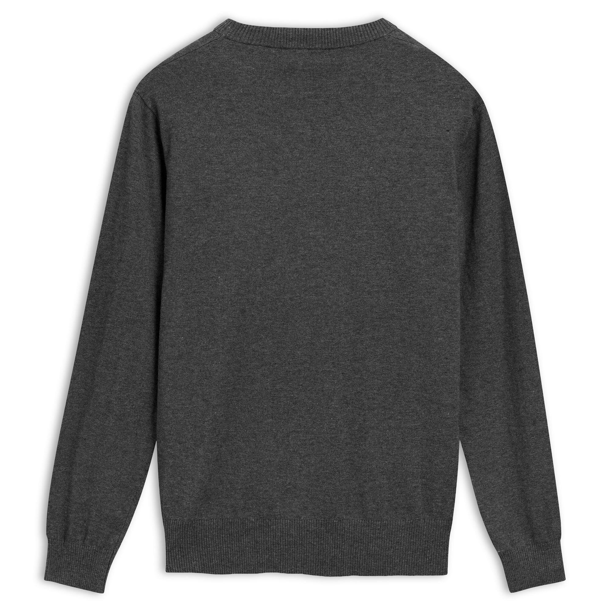 Maglione da uomo in cotone grigio da lifestyle 2/3