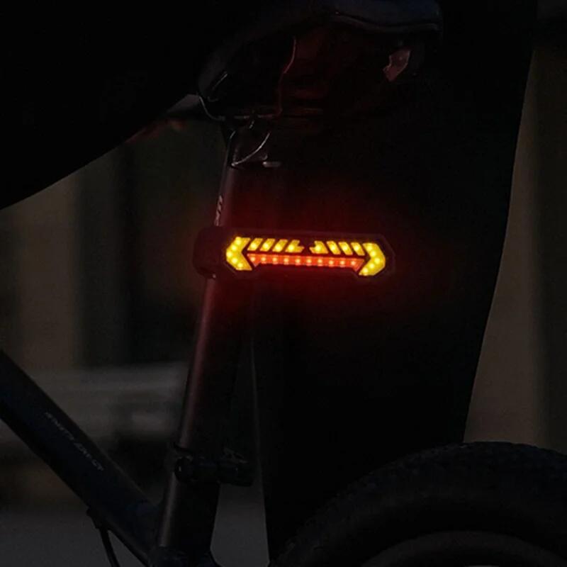 Feu arrière de vélo sans fil avec télécommande et klaxon 2/4