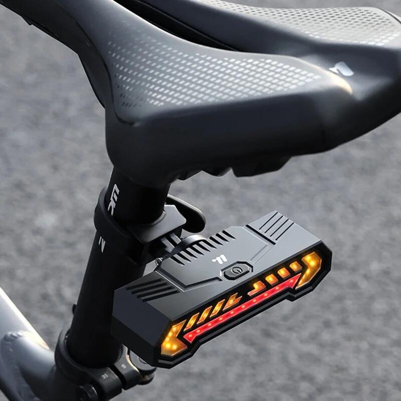 Feu arrière de vélo sans fil avec télécommande et klaxon 4/4