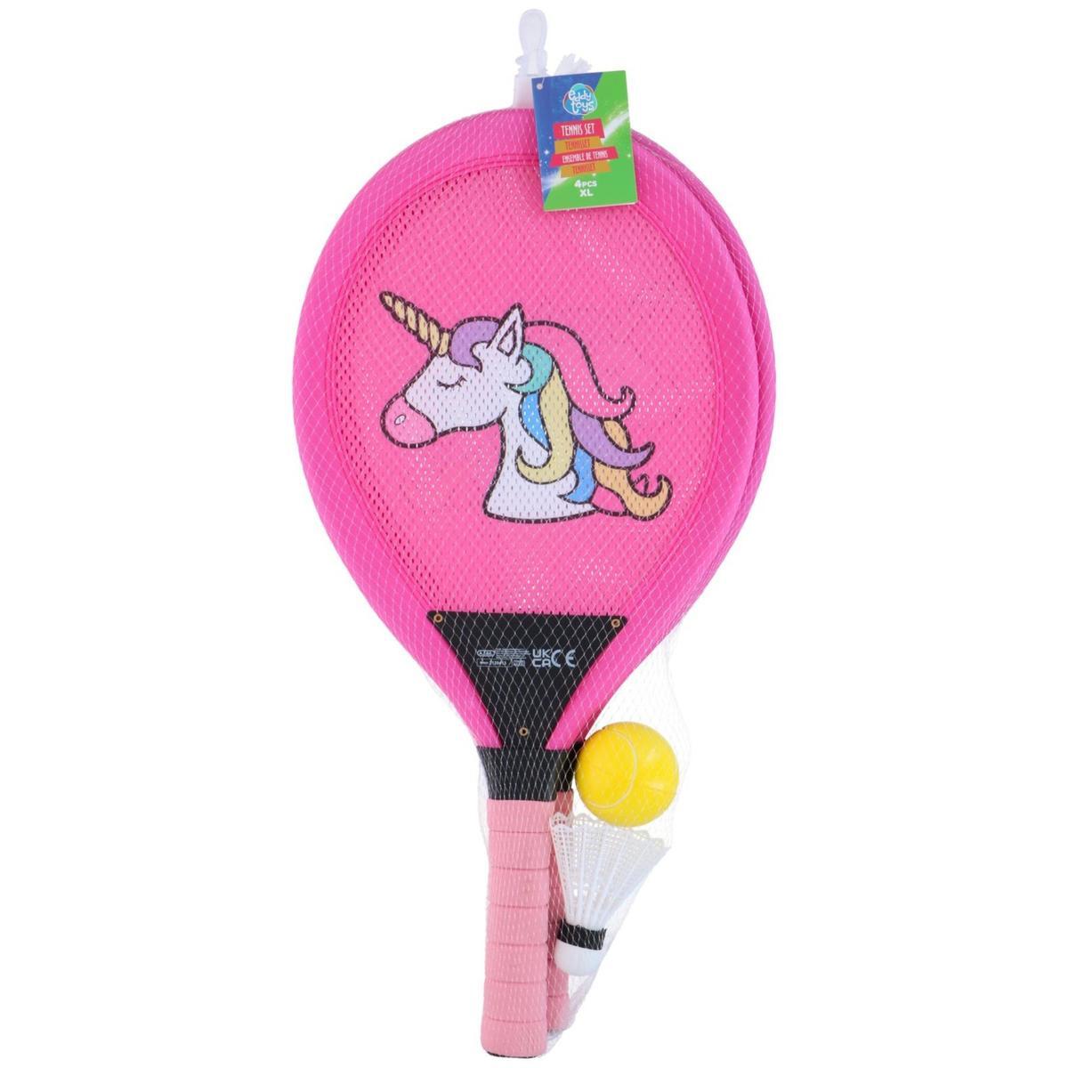 Zestaw do badmintona Eddy Toys dla dzieci 2 rakietki lotka i piłeczka 5/5