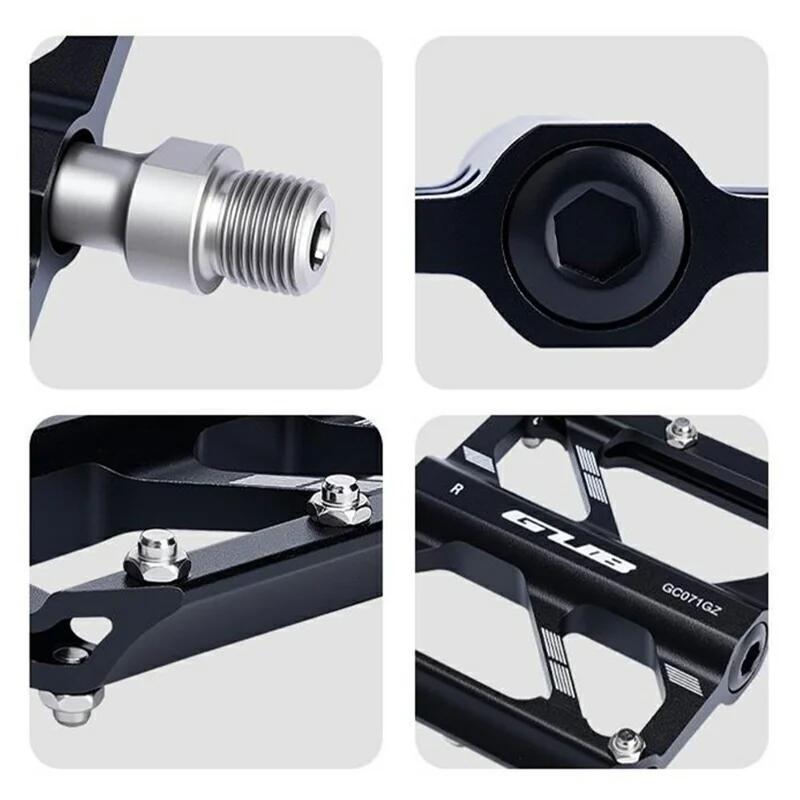 Pédales en aluminium anti-dérapantes avec clé hexagonale pour vélo GUB 3/3