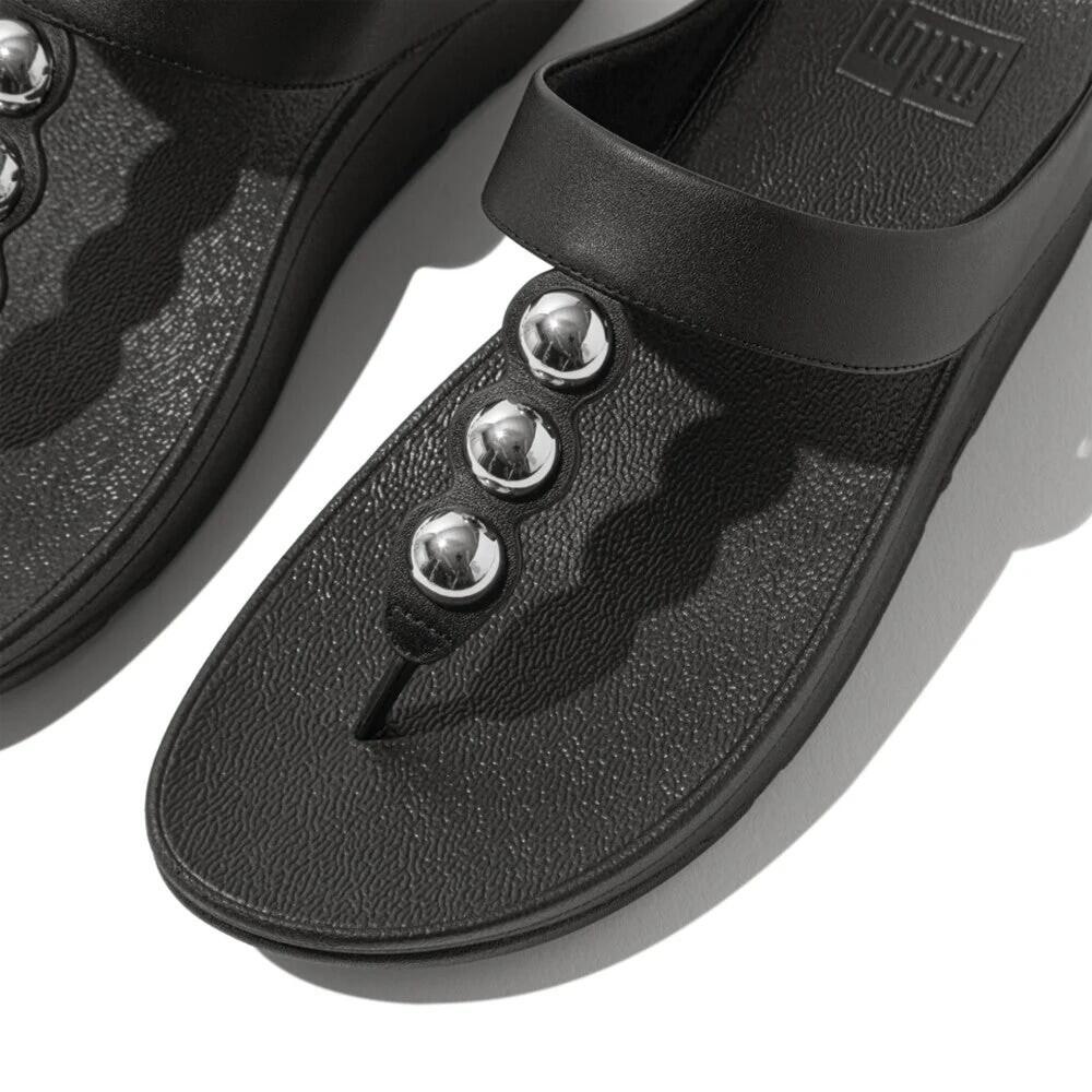 Sandales à bride avant FitFlop Fino Mirror-Dome en cuir 4/7