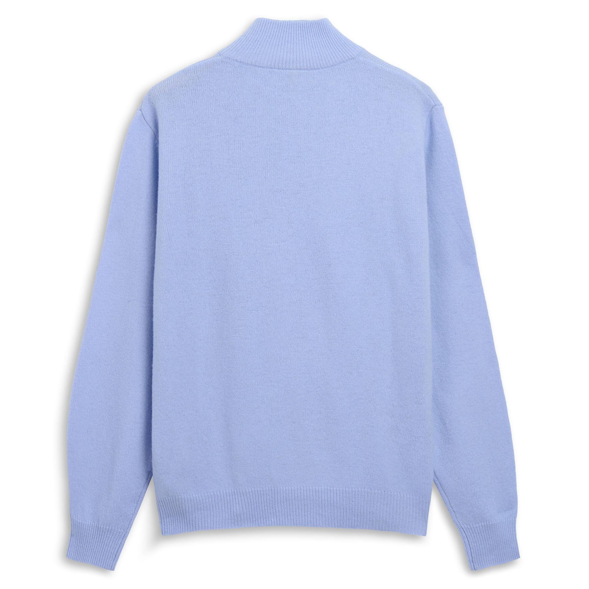 Maglione da uomo in lana blu da lifestyle 2/3