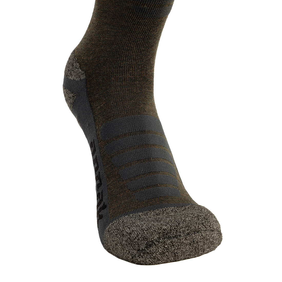 Wandersocken in Olivgrün 3/4