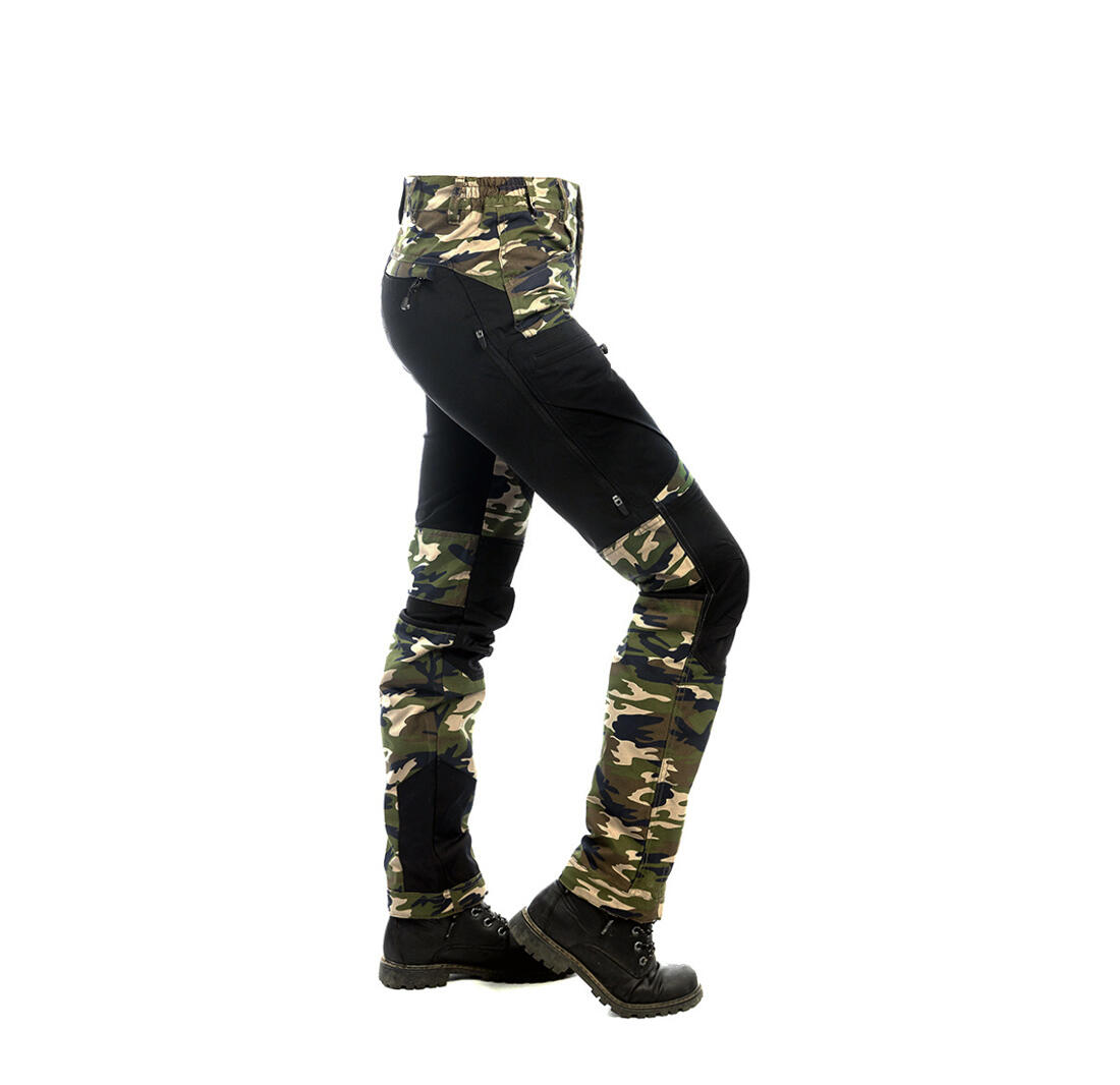 Active-Stretch-Hose für Damen in Camo 3/4