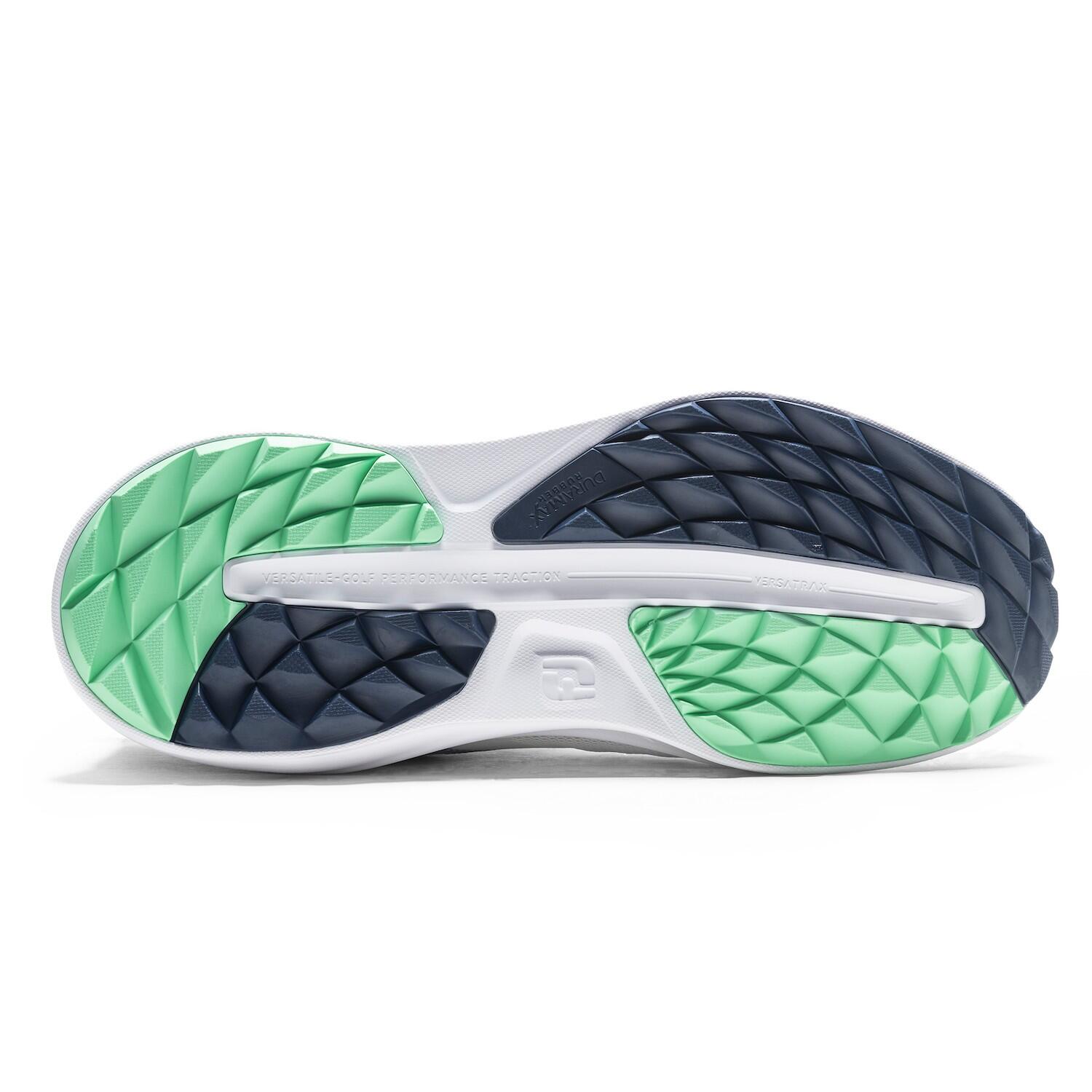 Chaussures de golf Footjoy Flex pour hommes, blanches et bleues 3/7