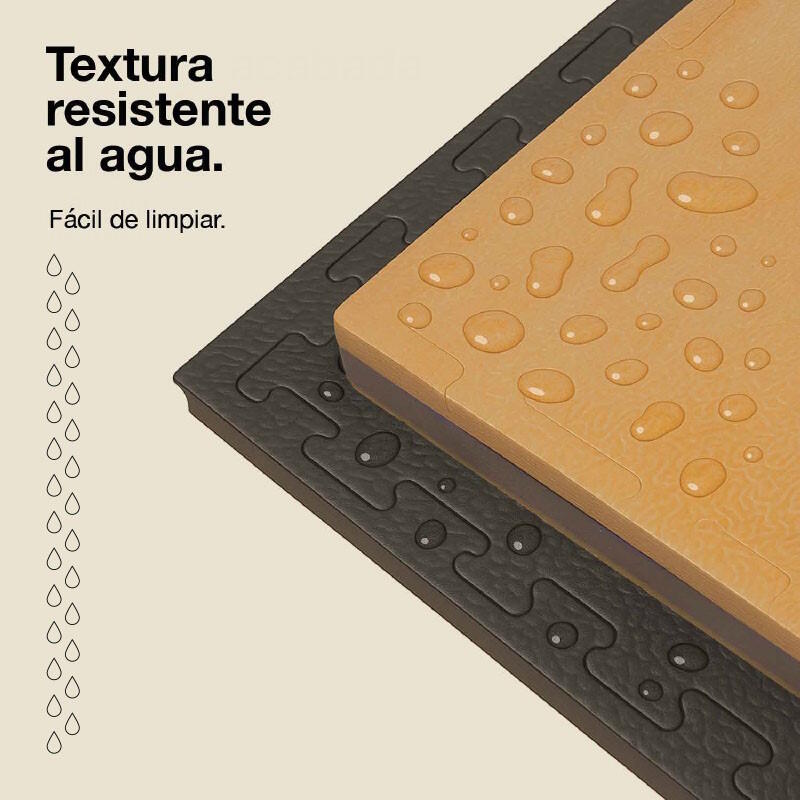 JOWY Tatami Puzzle 2,5cm 100x100cm – Efeito Madeira/Preto 5/5