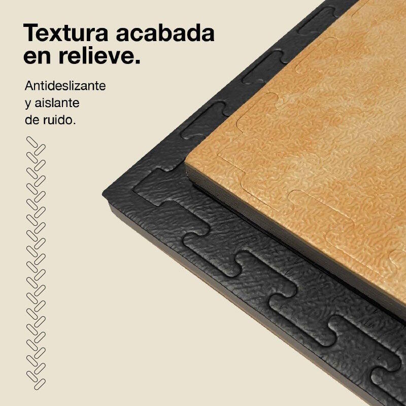 JOWY Tatami Puzzle 2,5cm 100x100cm – Efeito Madeira/Preto 4/5