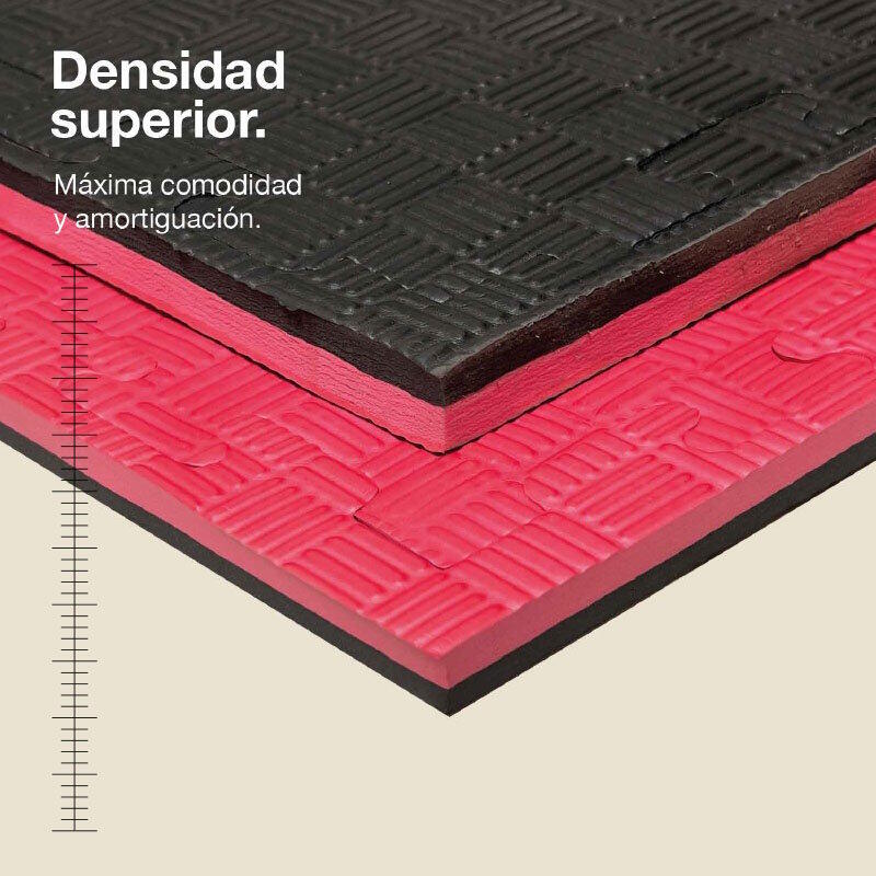 JOWY Tatami Puzzle 2,5cm 100x100cm – Alta Densidade Preto/Vermelho 2/6