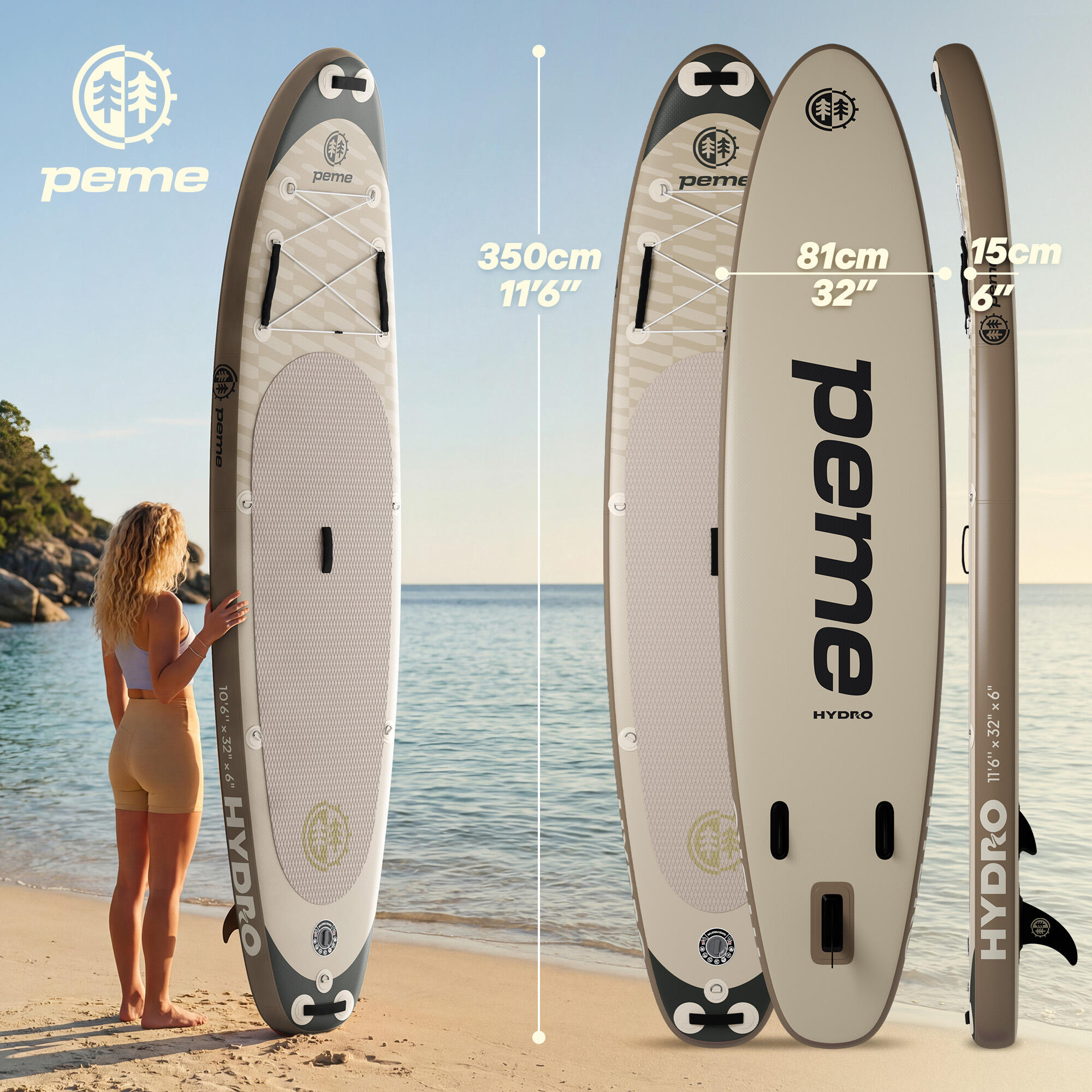 Sada Nafukovací paddleboard SUP 11'6 350x81x15 cm touring 2/7