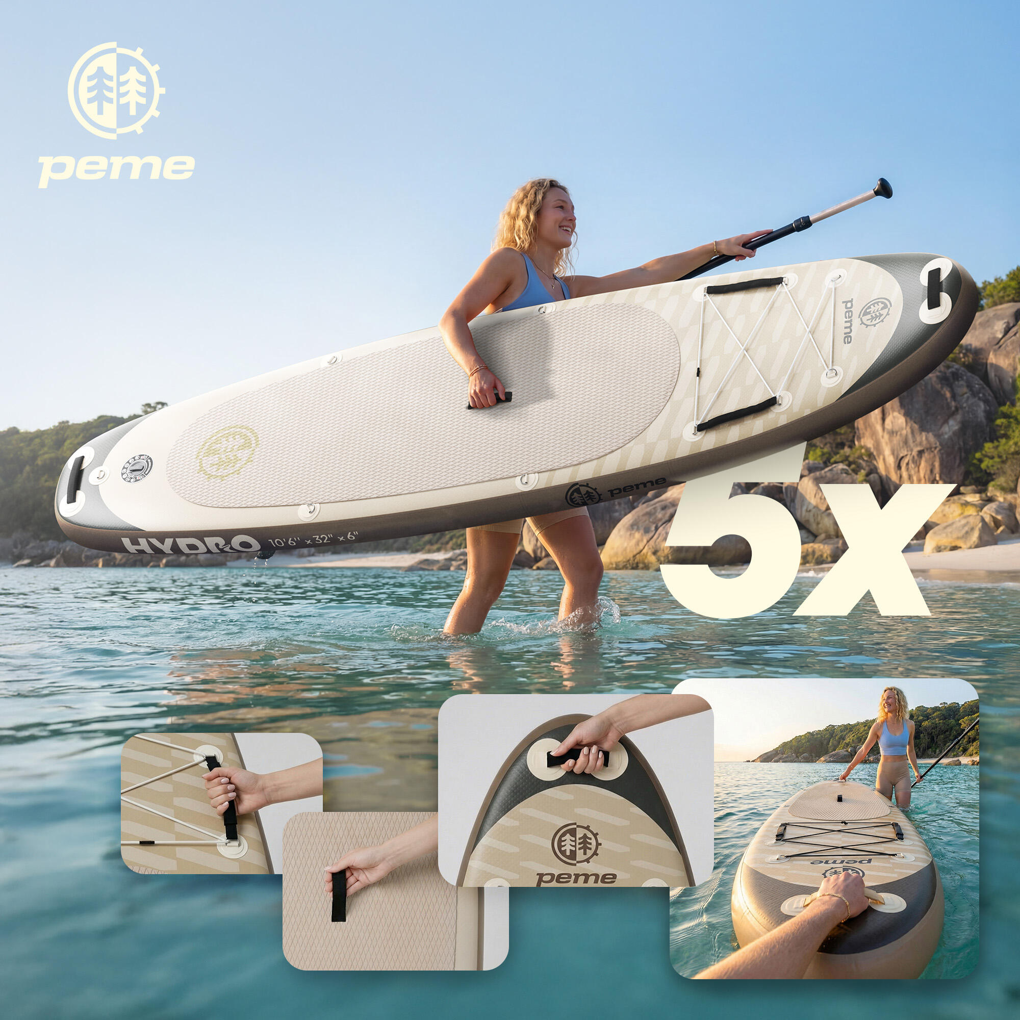 Sada Nafukovací paddleboard SUP 11'6 350x81x15 cm touring 5/7