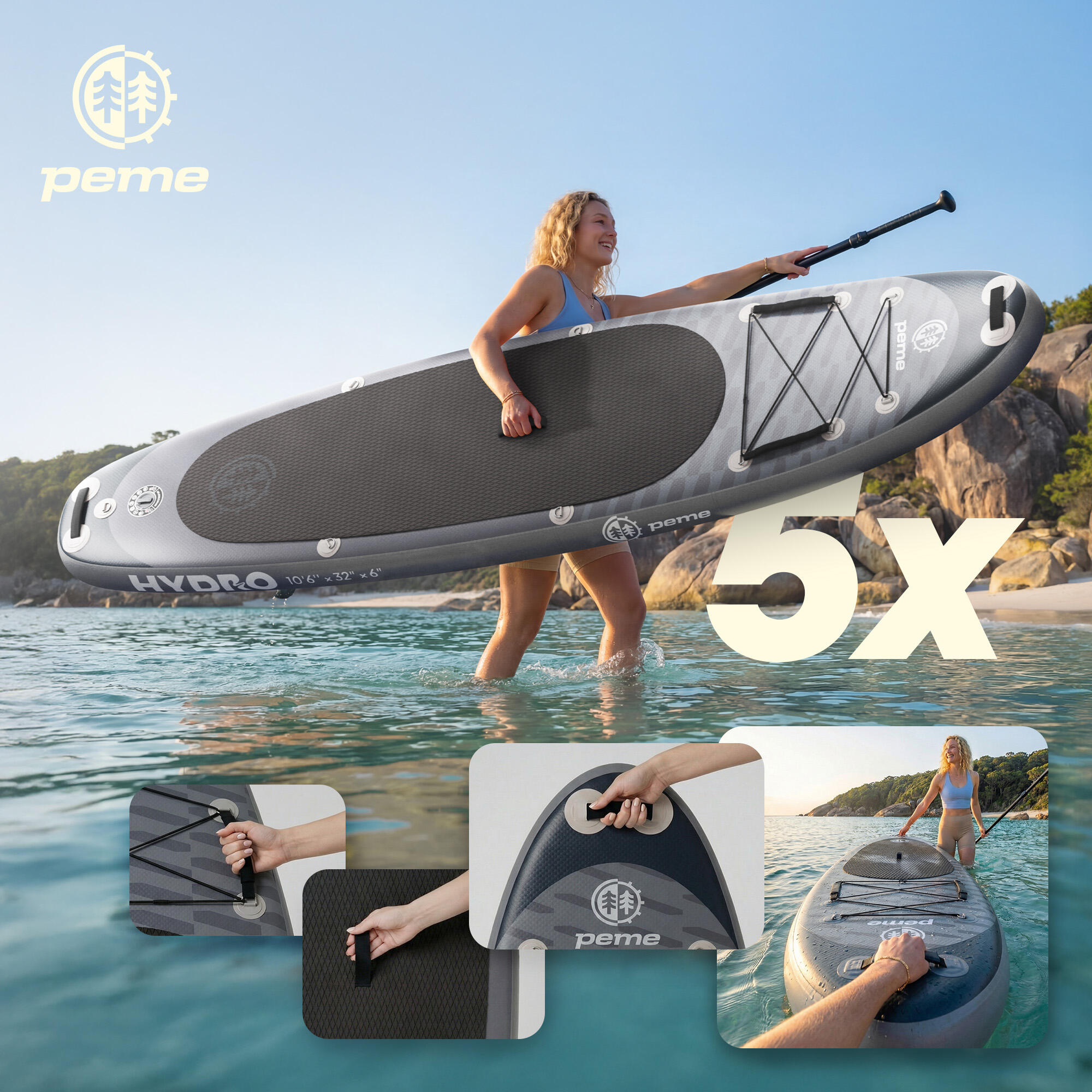 Tabla paddle surf hinchable 11'6 350x81x15 cm accesorios touring 5/7