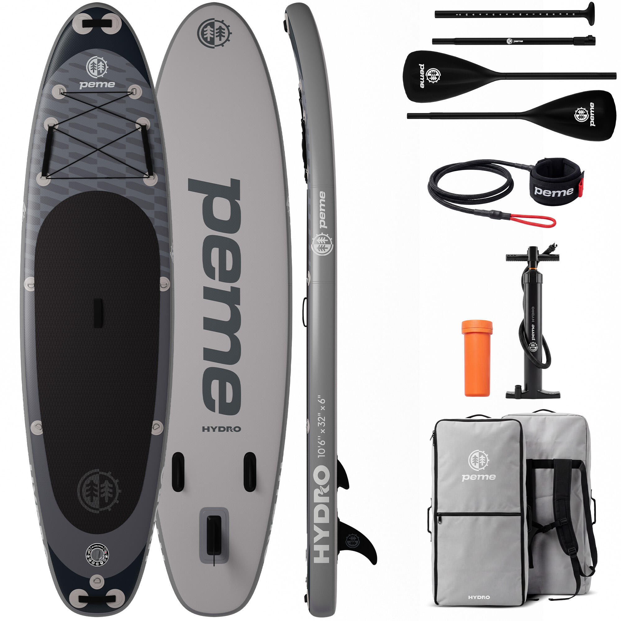 PEME Sada Nafukovací paddleboard SUP 10'6 320x81x15 cm touring
