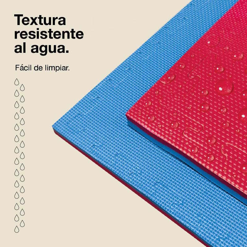 JOWY Tatame Puzzle 2 cm 100x100 cm – Superfície T, reversível Azul/Vermelho 5/6