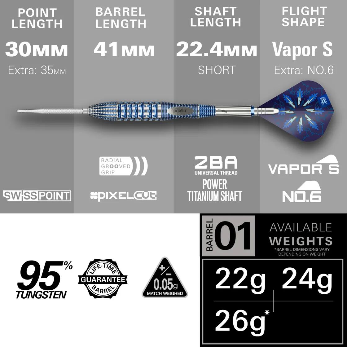 Power Gx2 95% Wolfram dartpfeile 3/7