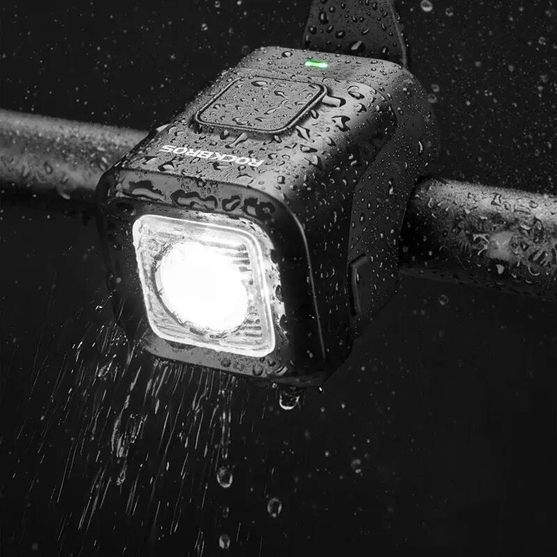 Lanterna dianteira elétrica 2 em 1 com buzina 450 lumens bicicleta 2/3