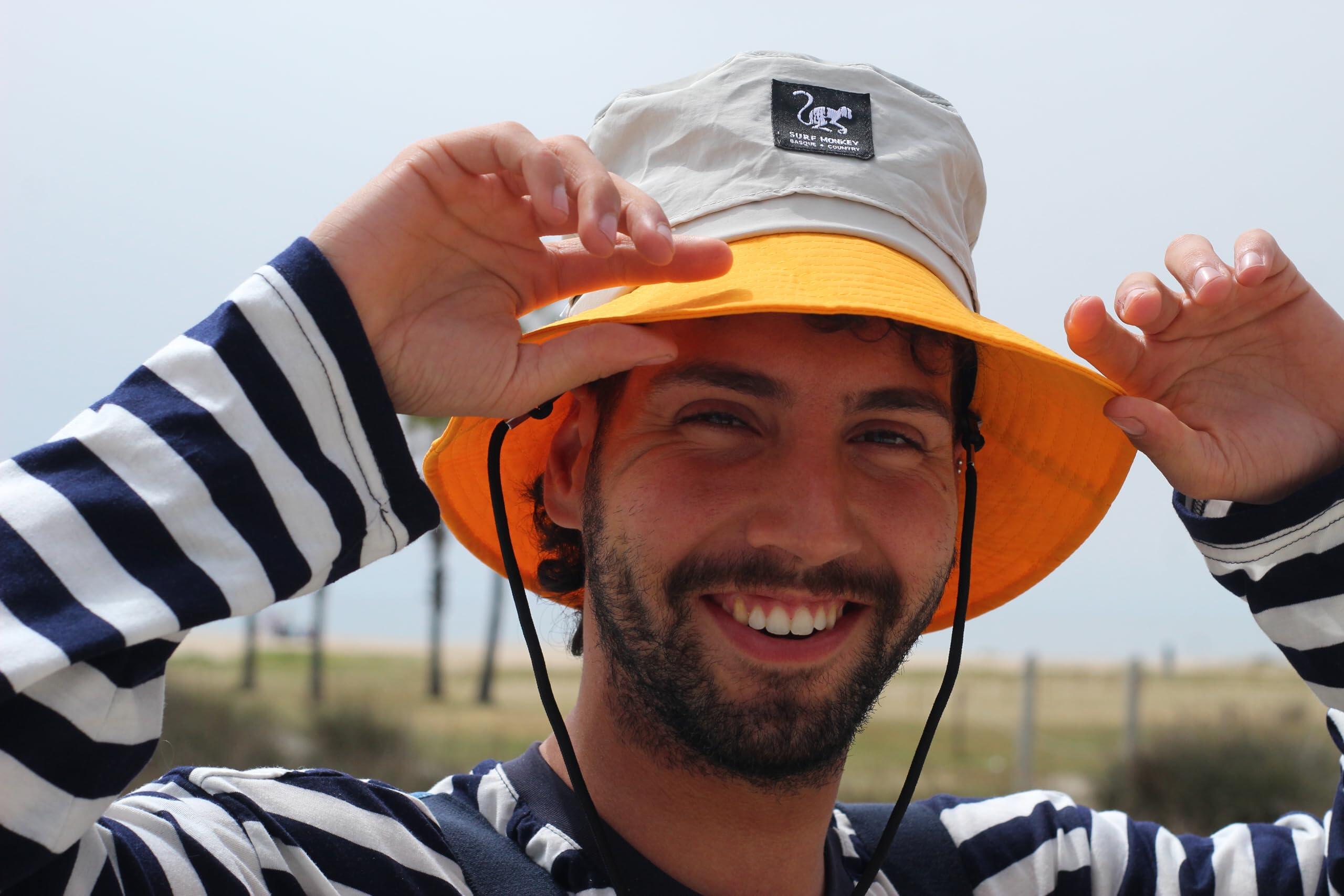Sombrero trekking impermeable - transpirables - Plegable (Amarillo) 3/6