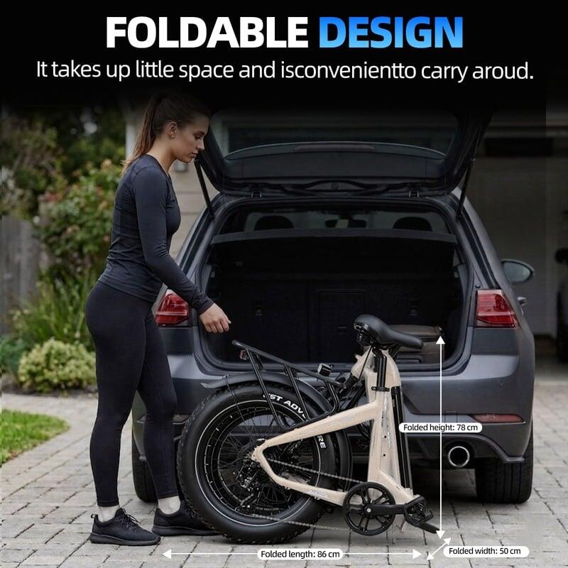 Bicicleta híbrida eléctrica llantas anchas deporte F6Boost larga autonomía 6/7