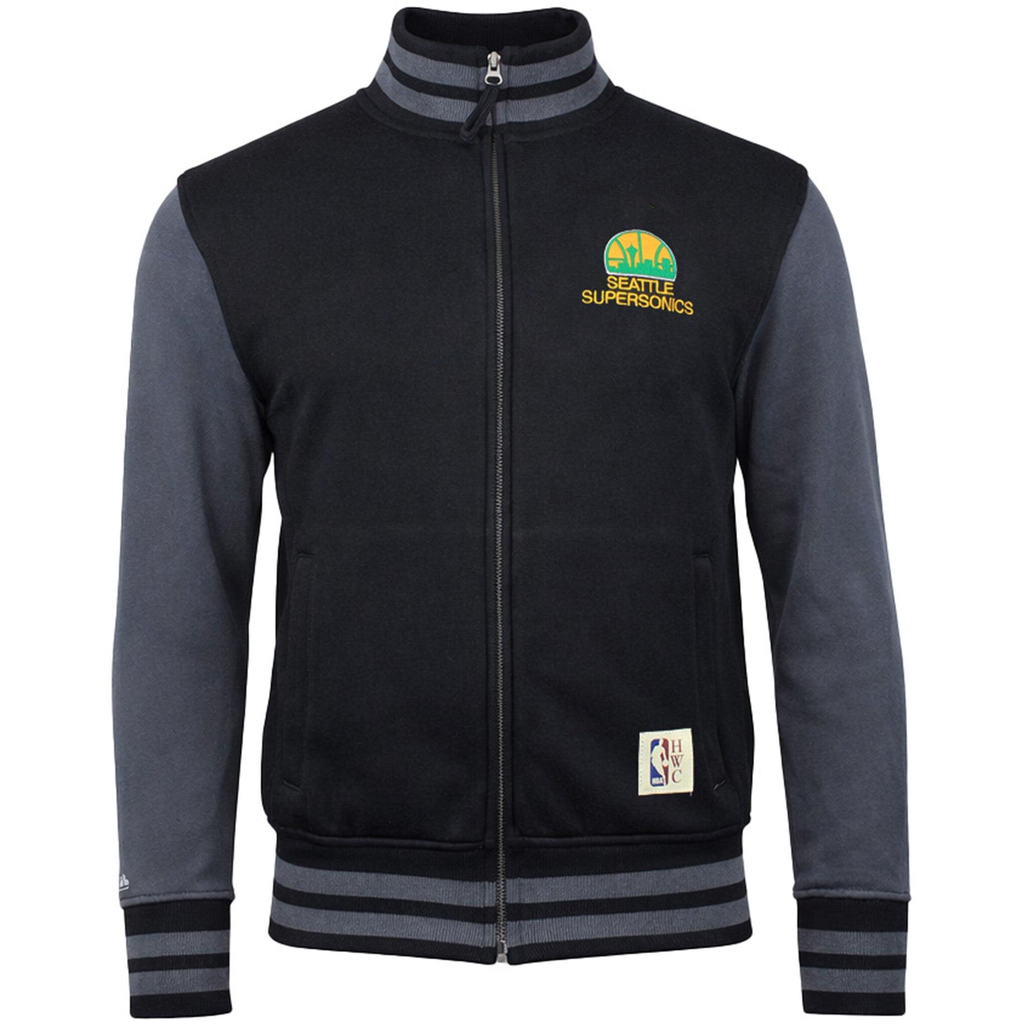 Mitchell & Ness NBA Seattle Supersonics Mens Black Varsity Track 