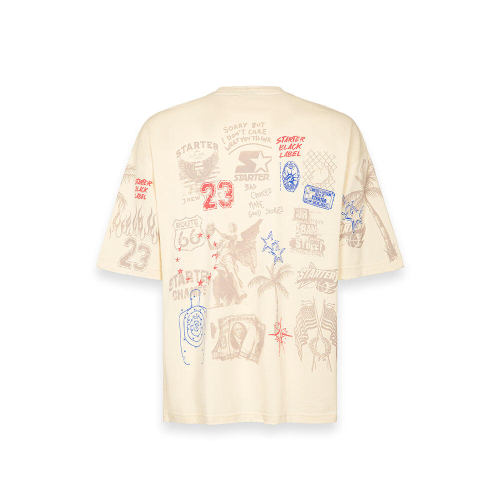 T-shirt Relaxed fit Street Collage Graphic CREMA 2/7