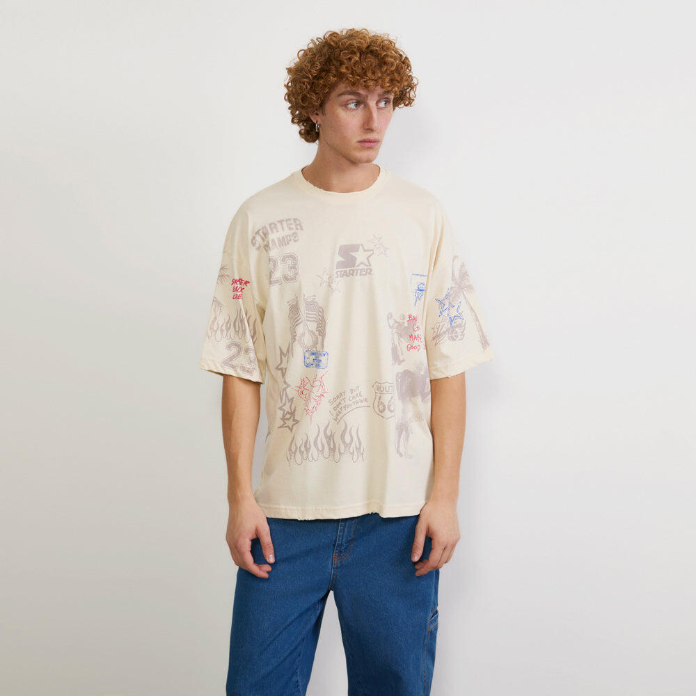 T-shirt Relaxed fit Street Collage Graphic CREMA 7/7